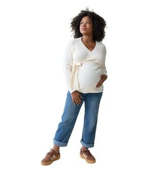 Ingrid & Isabel The Stay Connected Maternity + Nursing Sweater - Blue