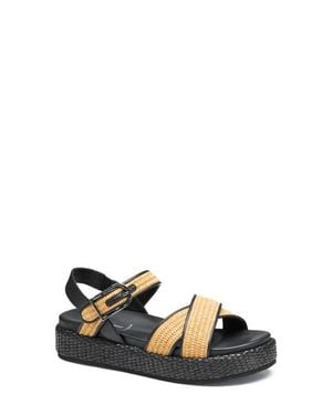 Johnston & Murphy Carli Ankle Strap Platform Sandal - Black