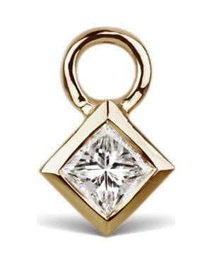 Maria Tash Princess Cut Diamond Earring Charm - Metallic