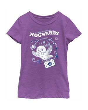 Harry Potter Girl's The Magic Letter Graphic Tee - Purple