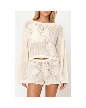 LSPACE Island Time Open Stitch Cover-Up Sweater - Natural