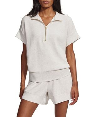 Varley Ritchie Short Sleeve Half Zip - White