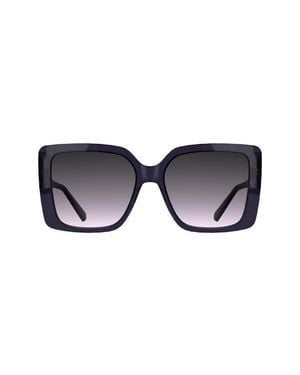 Kendra Scott Amber Filigree 56Mm Gradient Rectangular Sunglasses - Blue