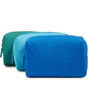 BaubleBar Take It Away Set Of 3 Storage Pouches - Blue