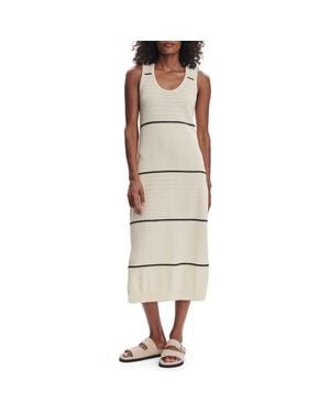 Varley Scott Stripe Sleeveless Sweater Dress - Natural