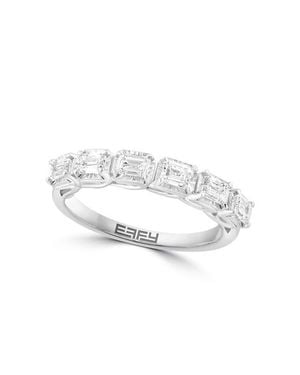 Effy East West Emerald Cut Diamond Band Ring - White