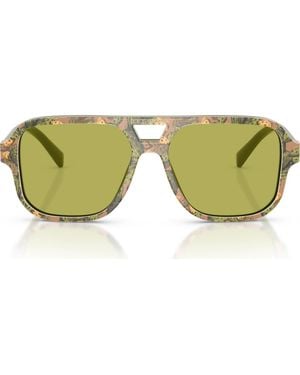 Dolce & Gabbana 50Mm Pilot Sunglasses - Green