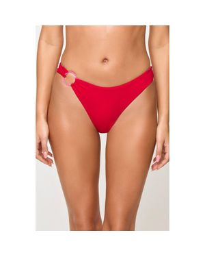 LSPACE Vega Ring Bikini Bottoms - Red