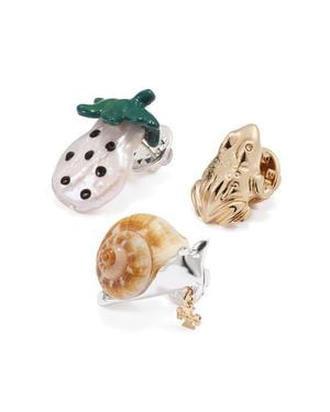 Tory Burch Curiosity 3-Piece Pin Set - Multicolor