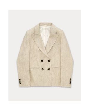 Fortela Bastien Classic Linen Jacket - Natural
