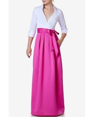 Jessica Howard Mixed Media Ballgown - Pink