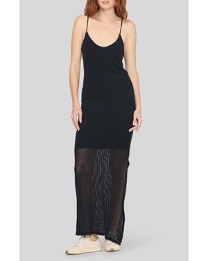 Project Social T Paloma Mesh Mixed Maxi Dress - Black