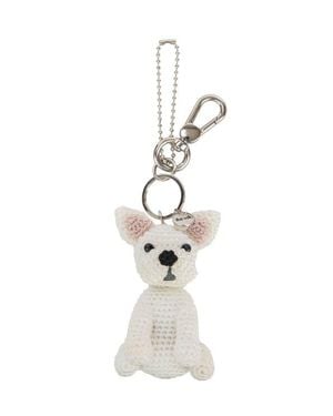 The Sak Yarnicharmz Hand Crochet Dangle - White