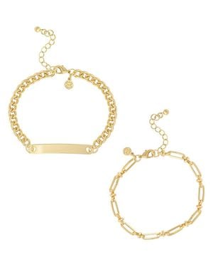 Jessica Simpson Tone Layered Bracelet Set - Metallic