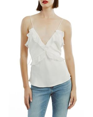 Bardot Marsella Ruffle Camisole - White
