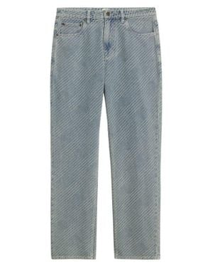 RIZORT Maze Stripe Distressed Jeans - Blue