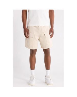 Criminal Damage Cotton Cargo Shorts - Natural
