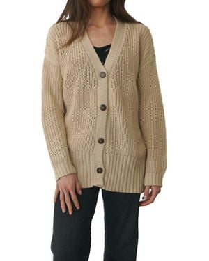 Paneros Clothing Emily Long Cotton Cardigan - Natural