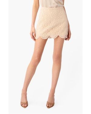 Cami NYC Demeter Cotton Lace Miniskirt - Natural