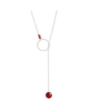 Nashelle Gwyneth Semiprecious Toggle Necklace - Metallic