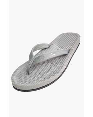 indosole Responsibly-Made Tire Sole Easy Living Flip Flops - Gray