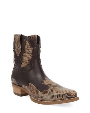 Dingo Serpico Leather Western Boot - Brown