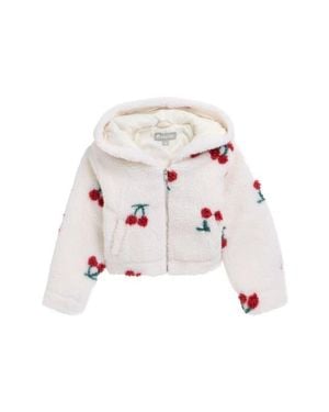 Tractr Kids' High Pile Fleece Jacket - White