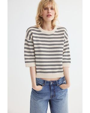 H&M Knitted T-Shirt - Gray
