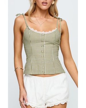 Princess Polly Dalanie Gingham Camisole - Green