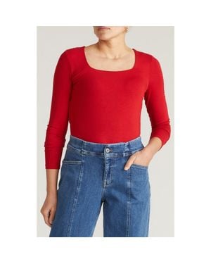 UNIVERSAL STANDARD Valentine Liquid Jersey Top - Red