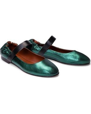 Penelope Chilvers Rock And Roll Mary Jane Flat - Green