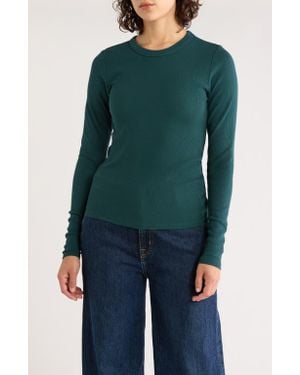 Marine Layer Lexi Sun-In Rib Long Sleeve T-Shirt - Green