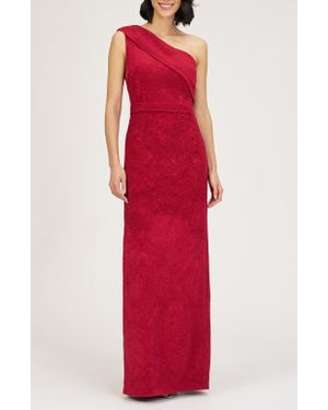 JS Collections Briella One-Shoulder Column Gown - Red