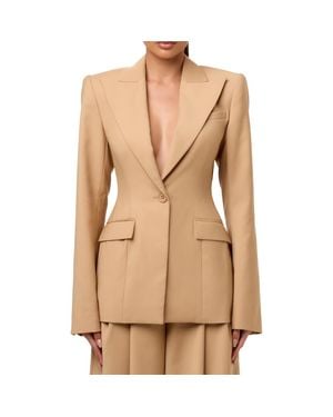 Naked Wardrobe One-Button Blazer - Natural