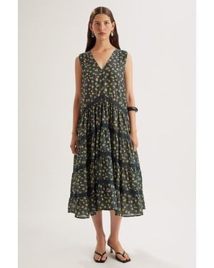 Merlette Wallis Print Dress - Gray