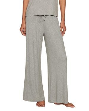 Eberjey Dream Rib Wide Leg Pants - Gray