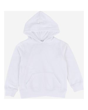 Leveret Kids Pullover Hoodie, Cotton Blend, Kangaroo Pocket, Solid Colors - White