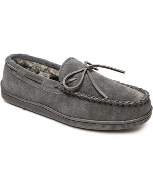 Minnetonka Lined Hardsole Slipper - Gray