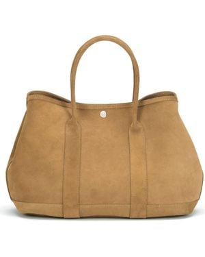 EZRA ARTHUR Audrey Nubuck Suede Leather Tote Bag - Brown