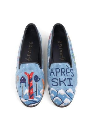 PAIGE Après Ski Needlepoint Loafer - Blue