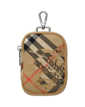 Burberry Check Zip Wallet - Metallic