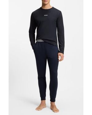 BOSS Holiday Long Pajama Set - Blue