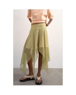 TOPSHOP Handkerchief Hem Skirt - Green