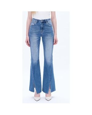 Bayeas High Waist Flare Jeans - Blue