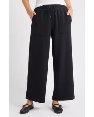 Caslon Patch Pocket Pull-On Straight Leg Pants - Black