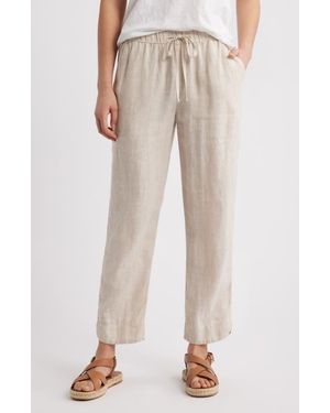 Caslon Tapered Linen Pants - Natural
