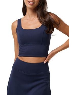Travis Mathew Skyloft Crop Tank - Blue