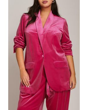 UNIVERSAL STANDARD Rio Velvet Blazer - Red