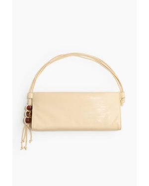 H&M Bead-Detail Handbag - Natural
