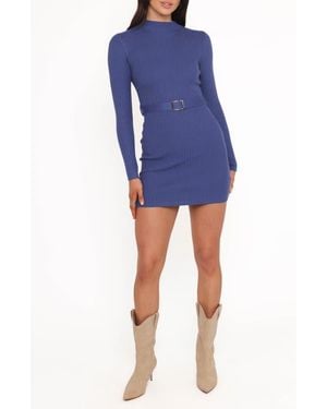 Petal & Pup Wilda Long Sleeve Minidress - Blue